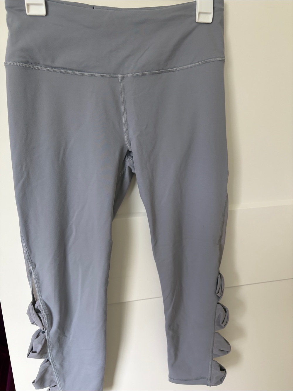 Women's Light Gray Leggings with Side twist Detail